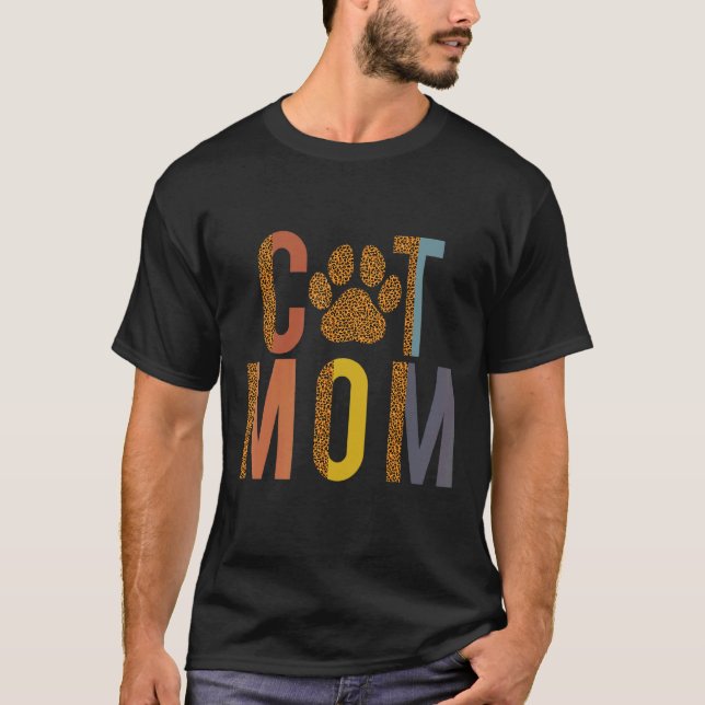 Katt för Mors dag familjen Cat Mamma T Shirt (Framsida)