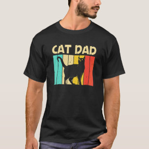 Katt för pappa pappa svart katt kattperson katter t shirt