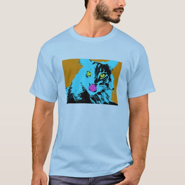 Katt för popkonstMaine Coon T-shirt (Framsida)