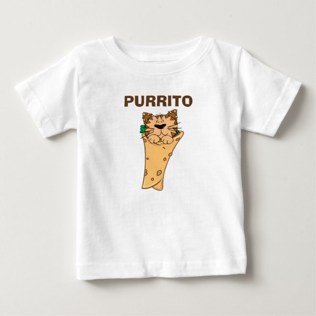 KATT FÖR PURRITO-BURRITOMEXIKAN T-SHIRT (Framsida)