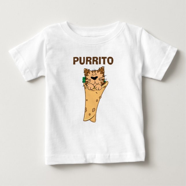 KATT FÖR PURRITO-BURRITOMEXIKAN TEE (Framsida)