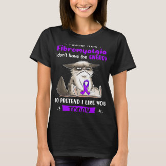 Katt för Roligt av medvetenheten om fibromyalgi T Shirt
