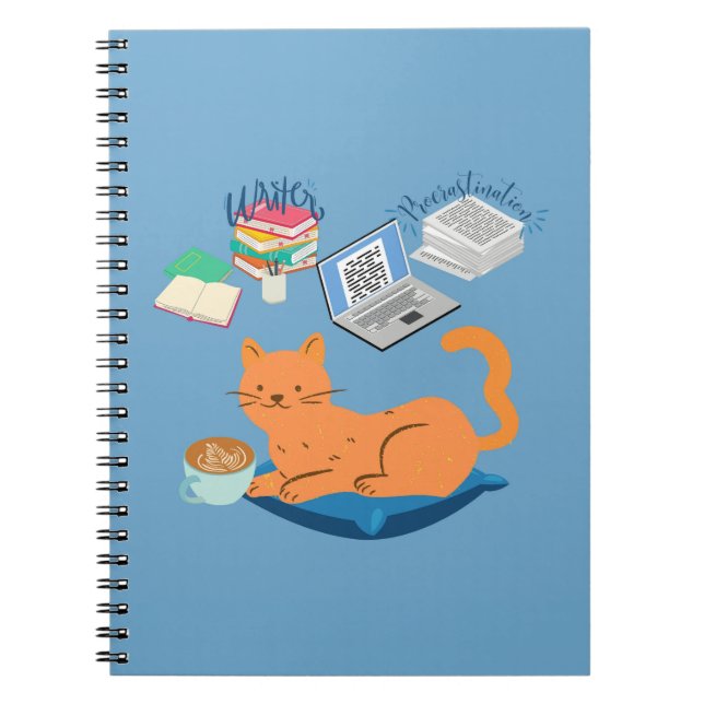 Katt för skrivprogram anteckningsbok (Framsidan)