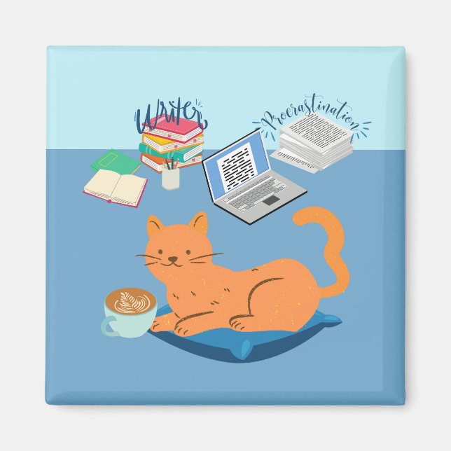 Katt för skrivprogram magnet (Framsidan)