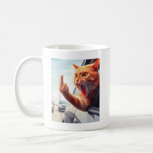 Katt för Superskoj Mittet i Finger i bil C Kaffemugg