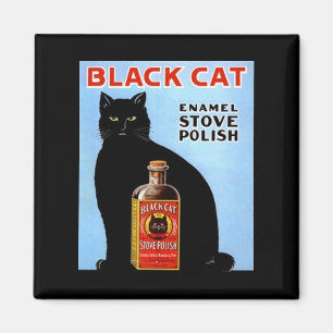 KATT FÖR SVART FÖR VINTAGE FÖR KÖKMAGNET~! POL MAGNET