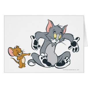 Katt för Tom och Jerry svarttass Hälsningskort