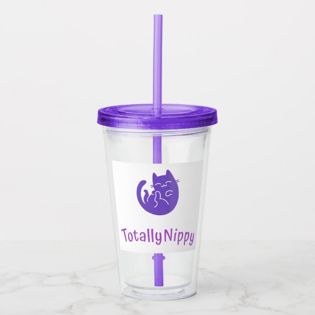 Katt för TotallyNippy Tumblerlilor Take Away Mugg (Framsida)