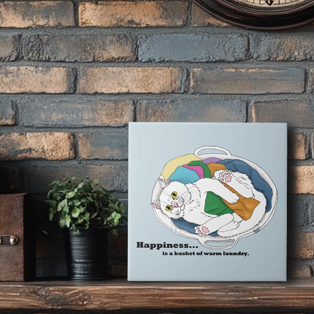 Katt för tvätt-dagen kakelplatta (Skapare uppladdad)