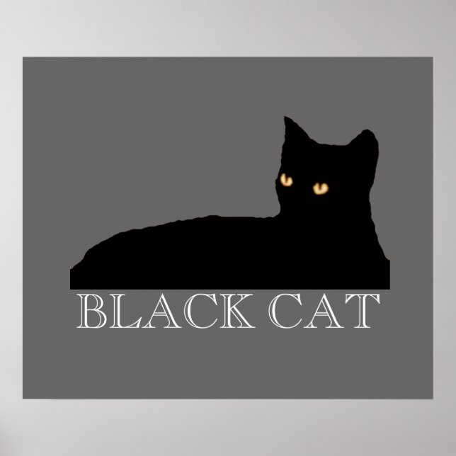 Katt för vägg, teckning poster (Framsidan)