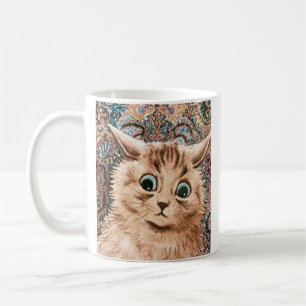 Katt för vintageLouis Wain tapet Kaffemugg