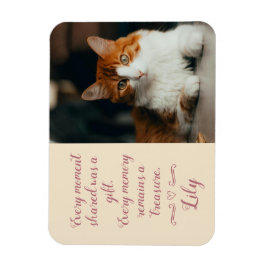 Katt Förlorad Sympatikort med Husdjurs Foto & Namn Magnet