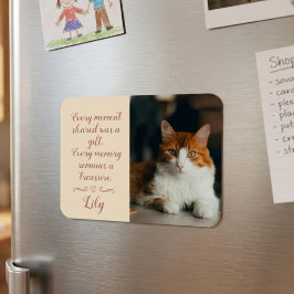 Katt Förlorad Sympatikort med Husdjurs Foto & Namn Magnet