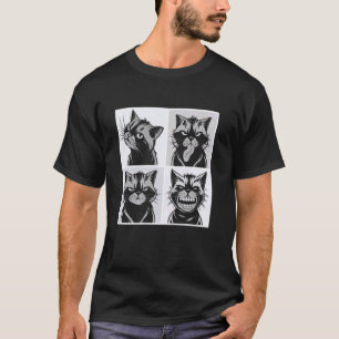 Katt Fotobås Vintage Selfie Excentrisk Rolig Kattu T Shirt