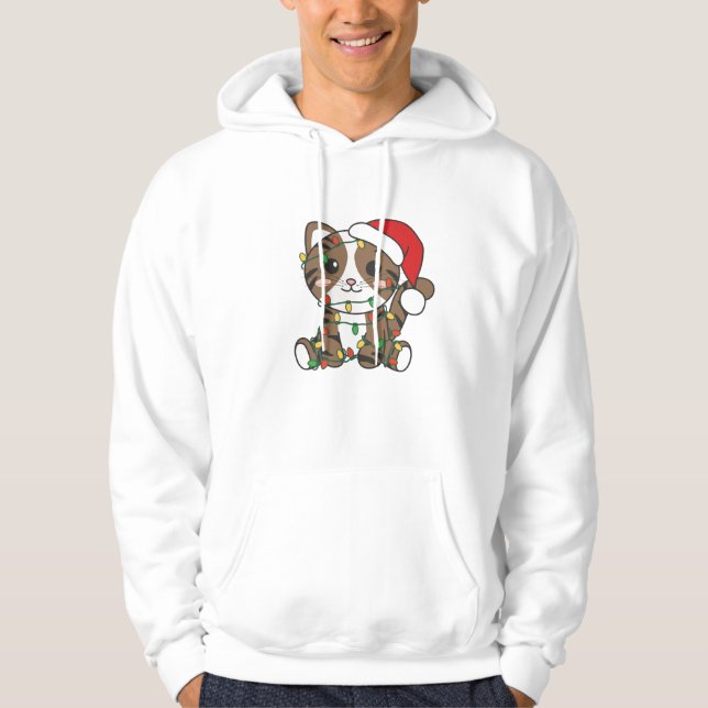 Katt från julvintern hoodie (Framsida)