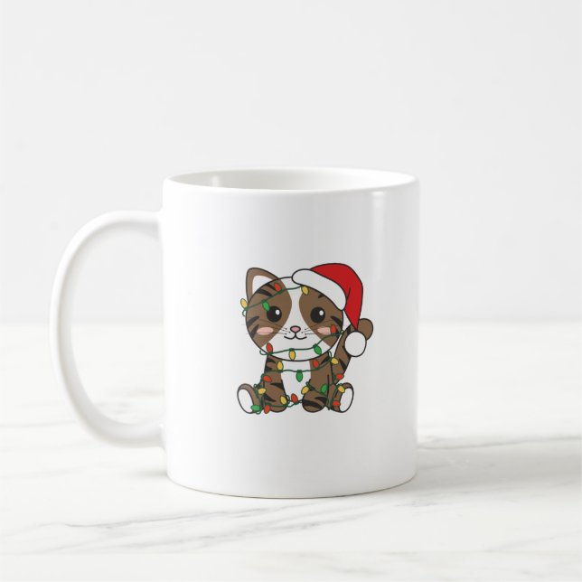 Katt från julvintern kaffemugg (Vänster)