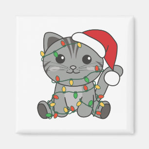 Katt från julvintern magnet