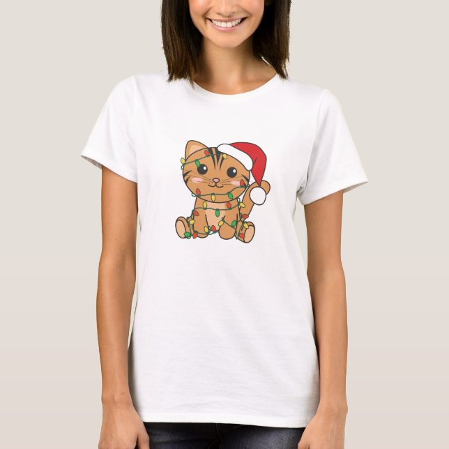 Katt från julvintern t shirt (Framsida)