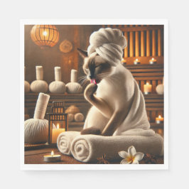 Katt från Siamese i Spa Pappersservett