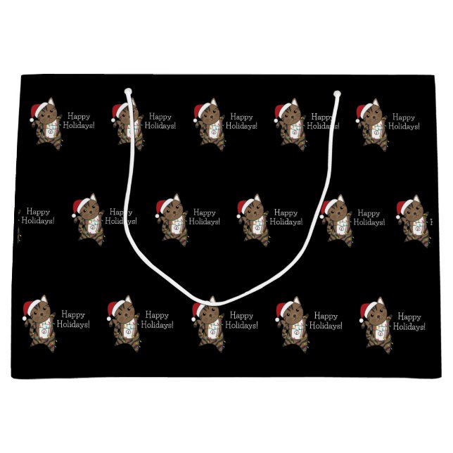 Katt från Snö-vinter vid jul (Framsidan)