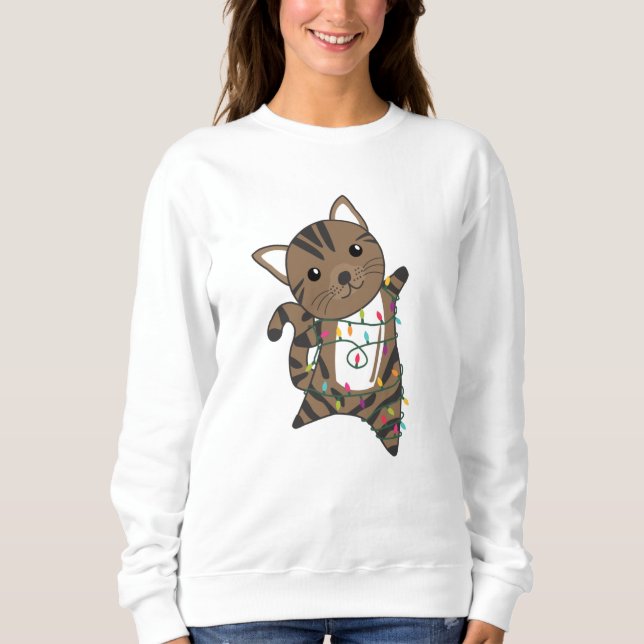 Katt från Snö-vinter vid jul T Shirt (Framsida)