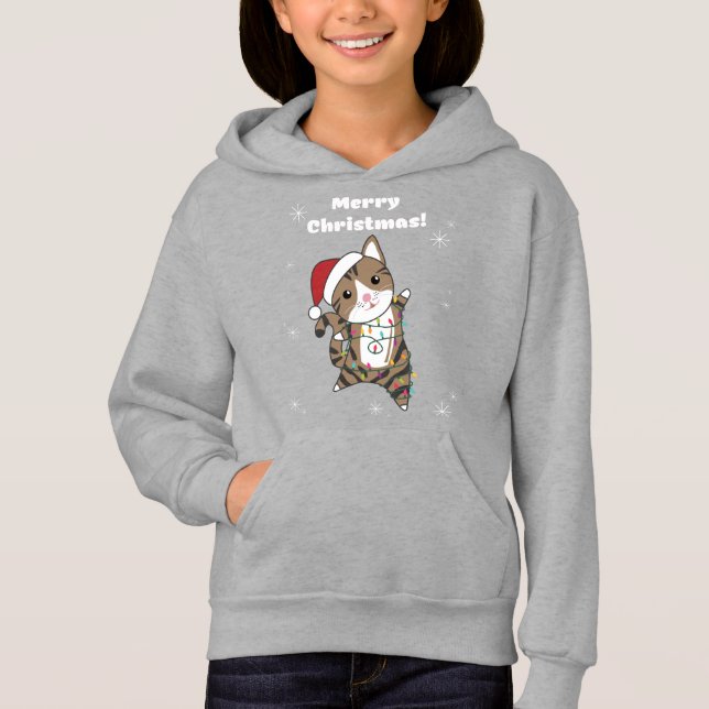 Katt från Snö-vinter vid jul T Shirt (Framsida)
