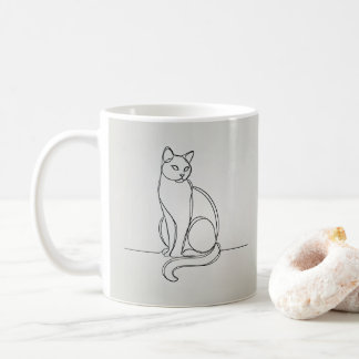 katt från teckning kaffemugg