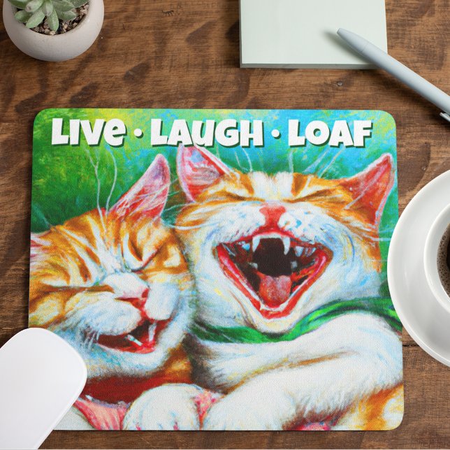 Katt | Funny Kittens Laughing Live Laugh Loaf Musmatta (Skapare uppladdad)