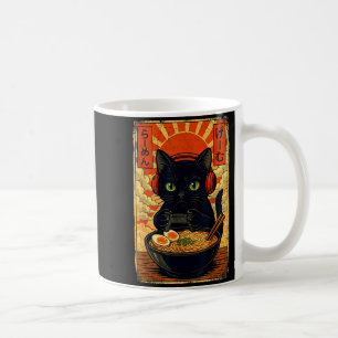 Katt Gamer Män Anime Kawaii Rolig Gaming Hörlurar Kaffemugg