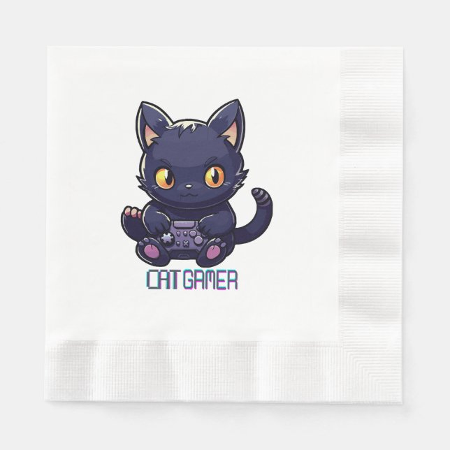 Katt Gamer Pappersservett (Framsidan)