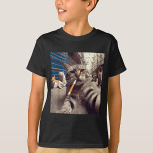 Katt Gangster Gatumus Katter Selfie Roligt Meme Hu T Shirt