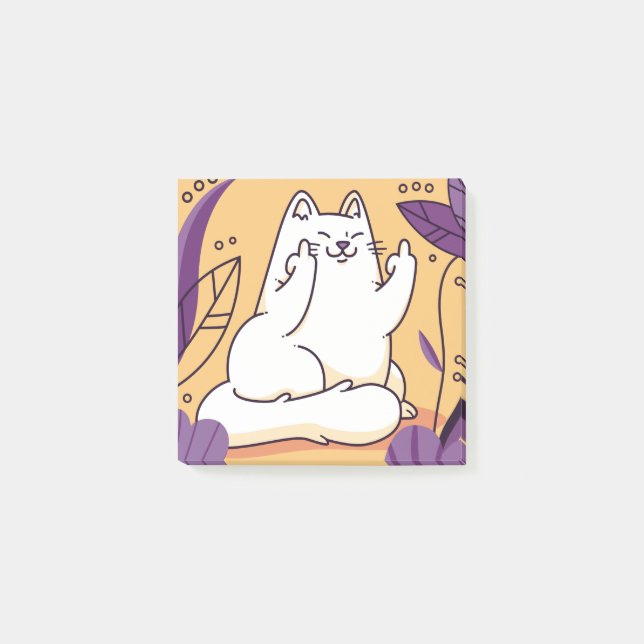 Katt ge finger post-it block (Framsida)