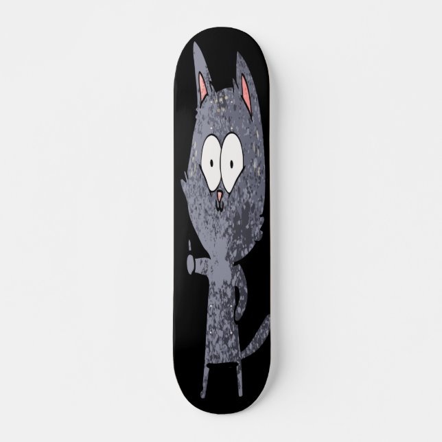 Katt Ge tummar upp Mini Skateboard Bräda 18,5 Cm (Framsida)
