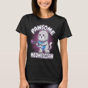 Katt Gitarr Kittel Gitarrist Puns Musiker Katt Pla T Shirt