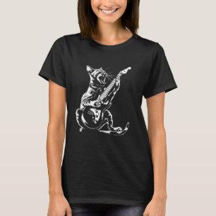 Katt Gitarrist Gitarr - Abyssinsk Pappa Mamma T Shirt