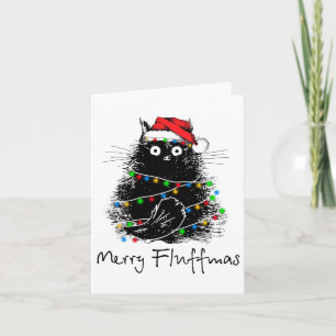 Katt Glad Fluffmas Katt Älskare Julpresent Kort
