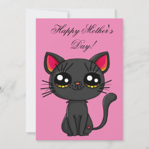 Katt Glad mors dag  Inbjudningar