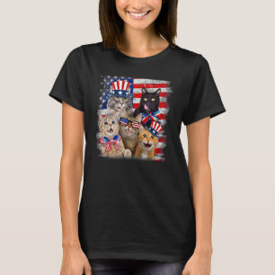 Katt Glad självständighetsdag Katt Katt Mors dag T Shirt