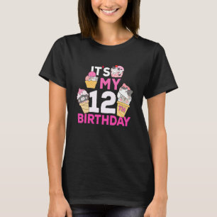 Katt Glass Det Är Min 12-årsdag 12 År Gammal Gif T Shirt