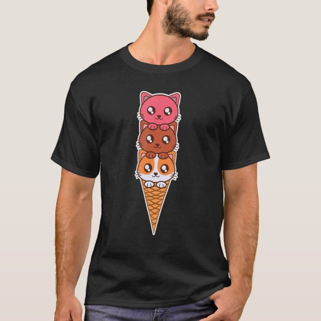 Katt Glasskotte , Kitty Meow Tee Söt Katt (Framsida)