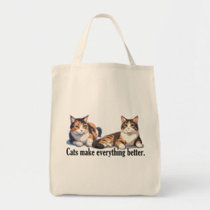 Katt gör allt mer välkommet med totalisatorns-bag tygkasse