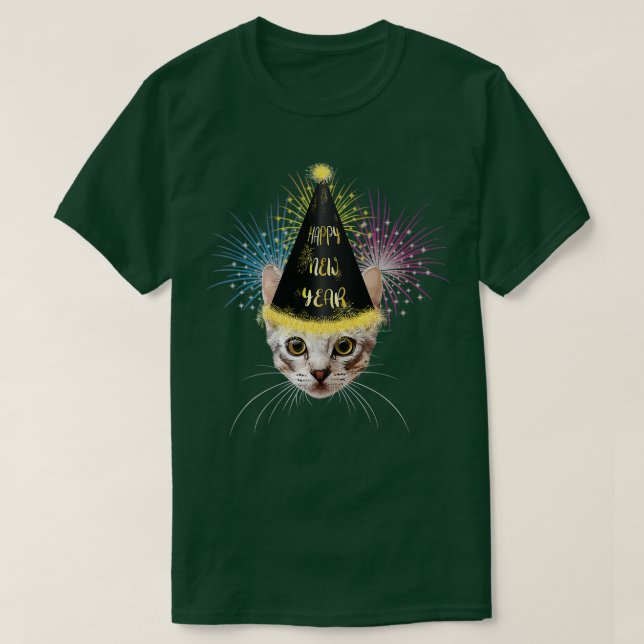 Katt Gott nytt år 2023 Nyårsafton Party 1 T Shirt (Design framsida)