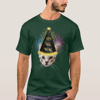 Katt Gott nytt år 2023 Nyårsafton Party 1 T Shirt