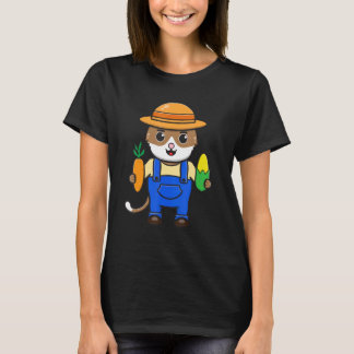 Katt Grafisk Jordbruk Agriculteur Jordbrukare Trak T Shirt