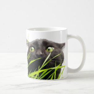 Katt & gräs kaffemugg