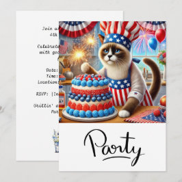 KATT Grillfest 4 juli självständighetsdag  Inbjudningar