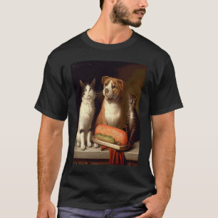 Katt Gris Korv T Shirt