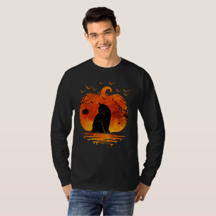 KATT HALLOWEEN DRÄKT PUMPA KATTFÖLJARE HÖST SÄSONG T SHIRT