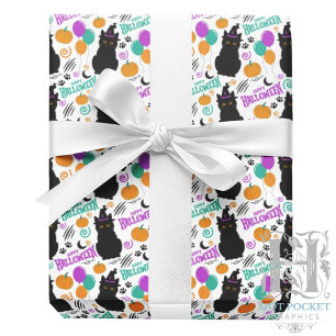 Katt Halloween presentpapper