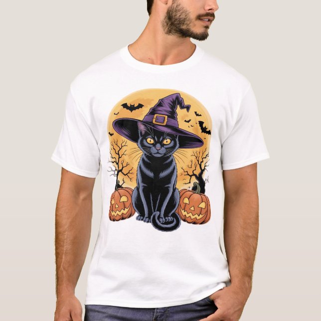 Katt Halloween Pumpa Essential T-Shirt (Framsida)